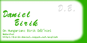 daniel birik business card